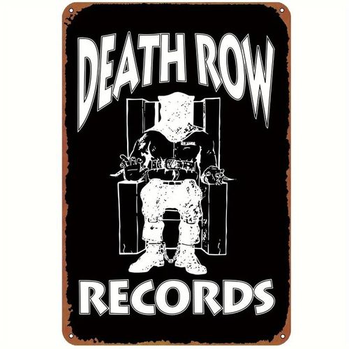 METAL TIN SIGN "DEATH ROW RECORDS" (NEW ITEM)