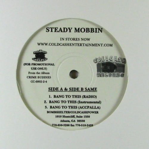 STEADY MOBBIN "BANG TO THIS" (12INCH)