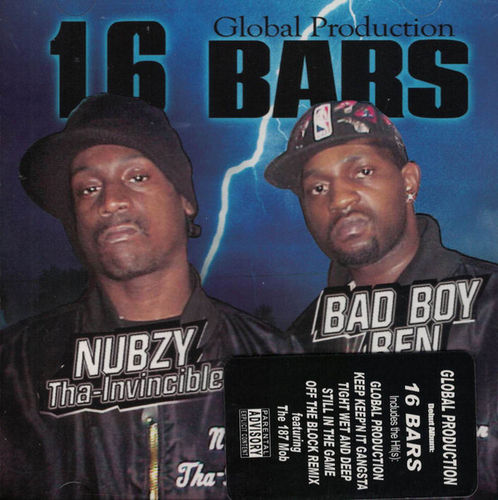 NUBZY THA-INVINCIBLE & BAD BOY BEN "16 BARS" (USED CD)